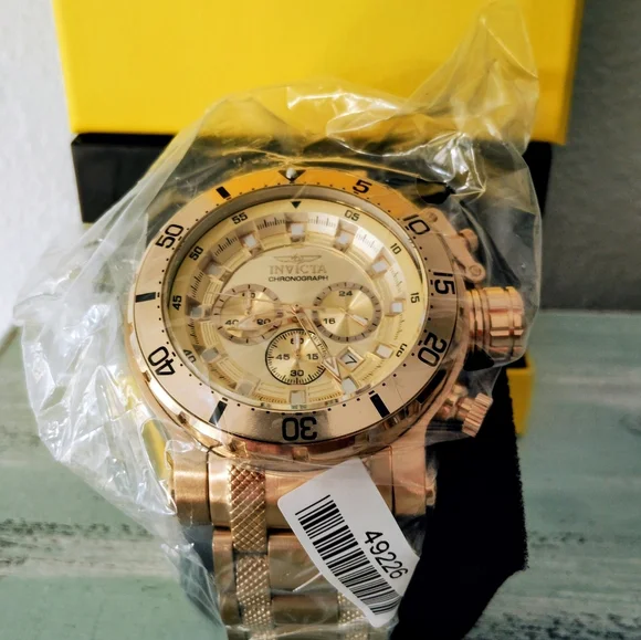 Invicta Coalition Forces Night Hawk Gold Chronograph Watch - Picture 3 of 8